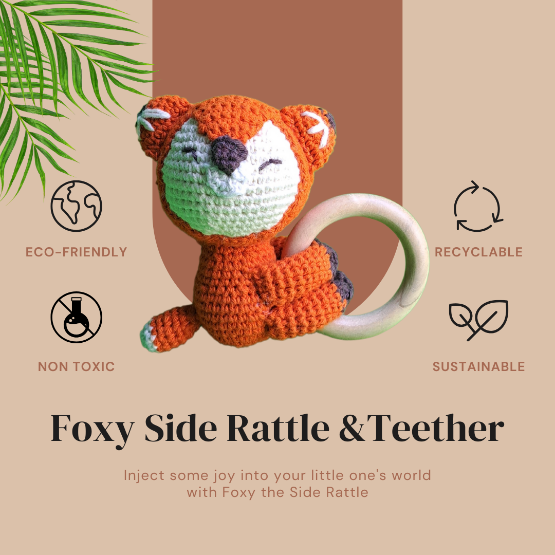 Foxy Side Rattle and Teether