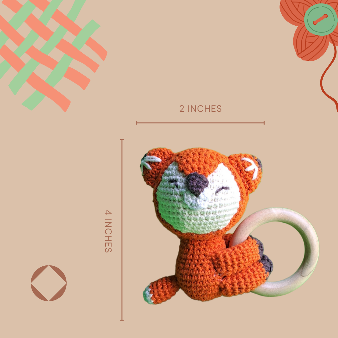 Foxy Side Rattle and Teether