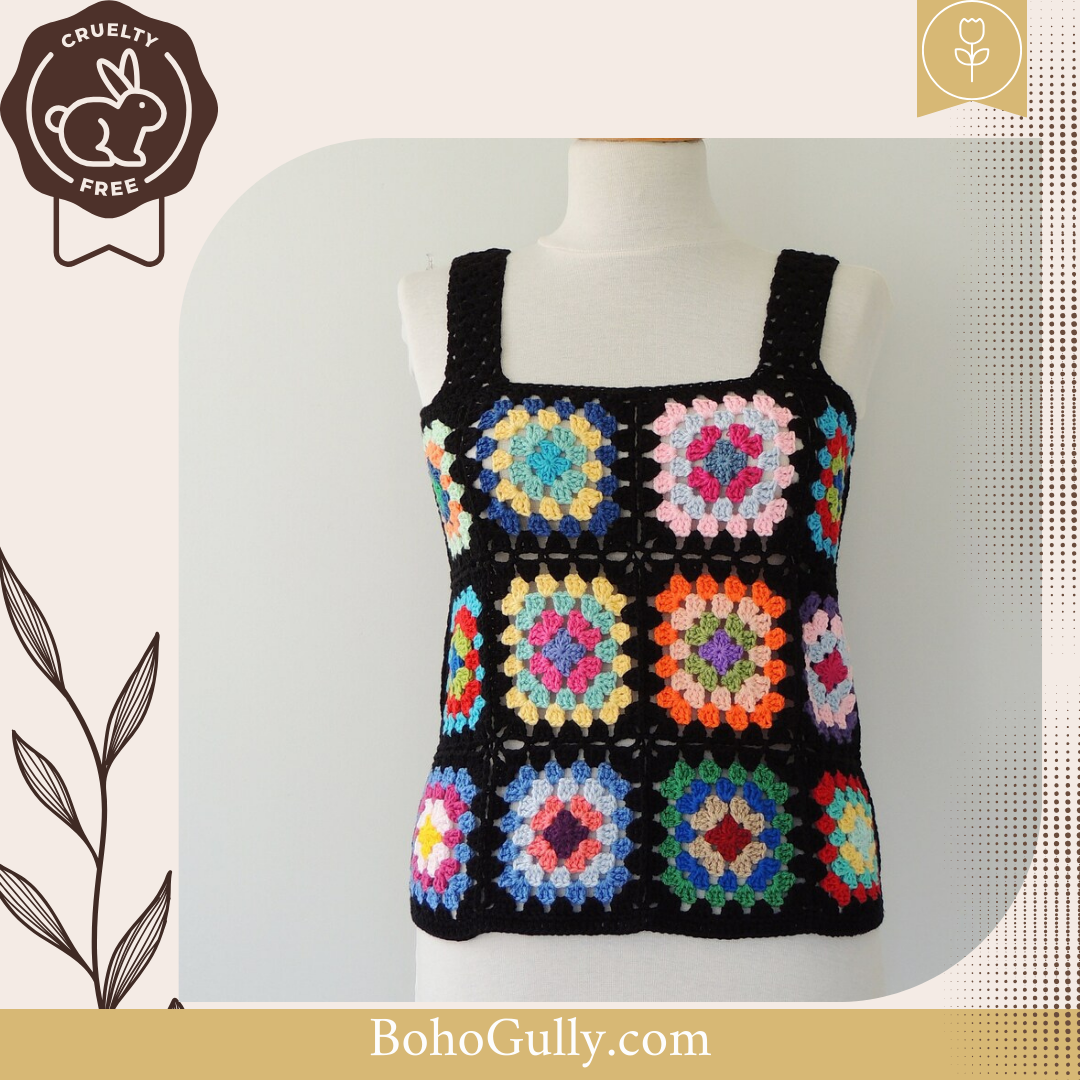 Floral Granny Square Top