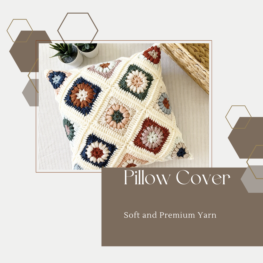 Boho Crochet Pillow Cover