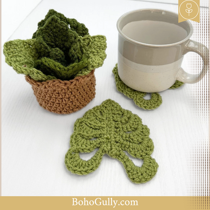 Boho Green Pot Coaster